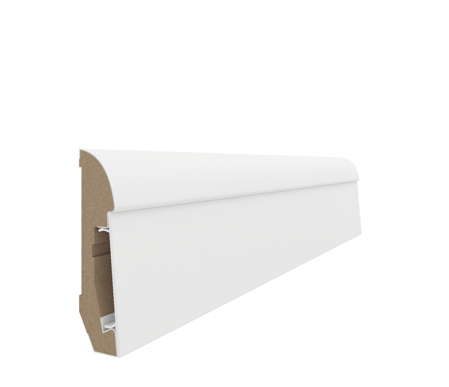 Estilo MDF 65mm E101 Skirting Trunking Wht 2 4m Dynotile